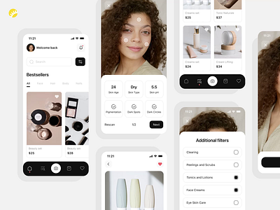 Face scan app design app design beauty design digital face mobile app mobile design scan ui ux