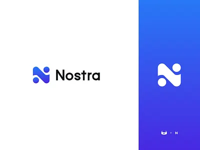 Nostra - Logo Design design futuristic graphic design illustration logo logo design metaverse minimal modern n letter neon vector virtual reality vr