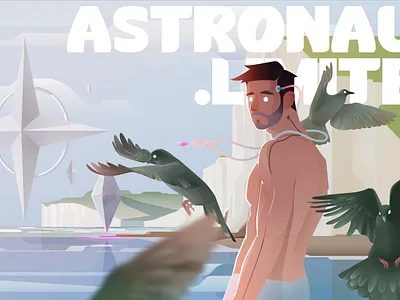 Depart from the Earth branding color illustration illustrator vector