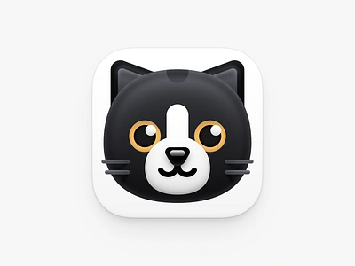 ServerCat Icon animal bigsur icon big sur icon black cat cat ios icon iphone icon kitten mac icon macos icon osx icon operating system icon os icon realistic icon app icon sandor servercat skeu icon skeuomorph icon skeuomorphism icon user interface icon ui icon gui