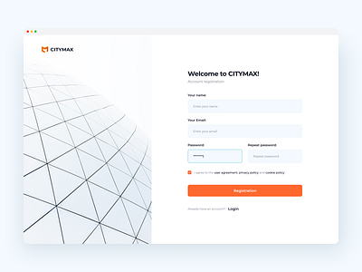 Citymax - Sign Up/Sign In Pages authorisation design desktop login real estate registration sign in sign up ui web design