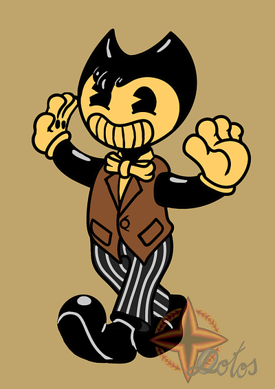 charming demon artistsondeviantart bandy batim bendy and the ink machine bendyandtheinkmachine bendythedancingdevil cartoon digitalart fanart gamefanart ink demon toon