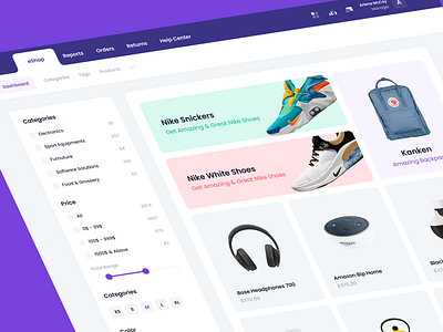eMarketplace 🛍️ | Admin Dashboard admin category creative dashboard ecommerce figma flat design listing marketplace minimal online shop online store product shop shopify shopping app store uiux website woocommerce