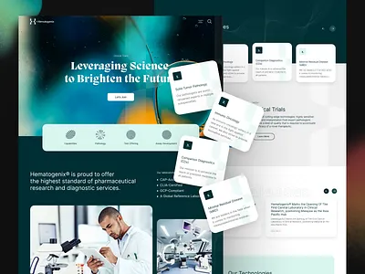 Hematogenix redesign concept clean concept design desktop health home interface layout medicine popular ui ux web webdesign website