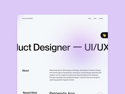 Minimalist Portfolio branding design minimalist personal portfolio site ui ux webflow