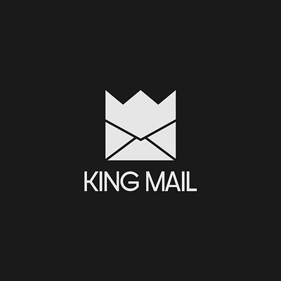 King mail logo branding design email illustrator king logo logo design mail minimalist typography vector