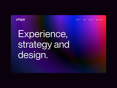 Stige Web Site Hero Concept branding case study design ui ui design ux