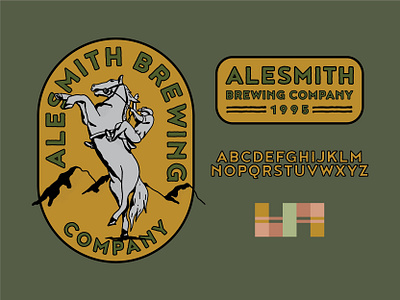 Brewery Shirt Concept ale smith art direction beer brewery cowboy design horse icon illustration mockup mountain patch print procreate shirt southwest tshirt typography vector