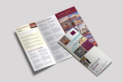 Qatar Tourism Trifold Brochure Design brochure catalog fifa qatar worldcup 2023