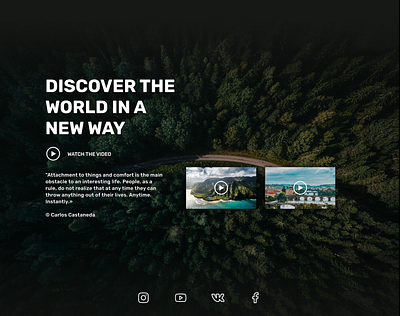 Travel website - landing page design graphic design illustration mobile design ui ux ui design wireframe