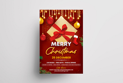 Merry Christmas Invitation Flyer Template christmas christmas invitation flyer flyer design invitation merry christmas psd template xmas