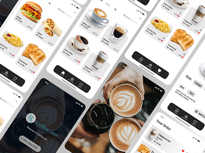 mobile coffee jos branding design graphic design logo ui