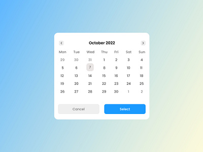 Date Picker Concept date picker date selecter graphic design mobile shots modern design pop up template ui design ui ux