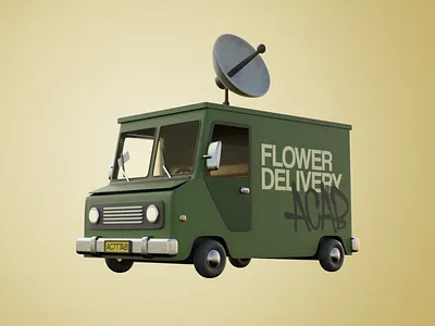 ACAB 3d acab blender cute delivery flower props vehicle