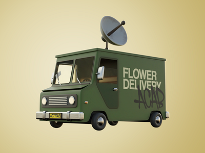 ACAB 3d acab blender cute delivery flower props vehicle