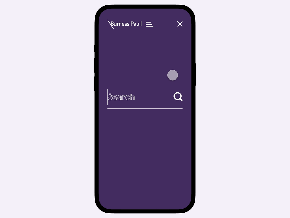 Burness Paull x Funnelback Search animation design firm law law firm lawyer product design search tech ui ux web website