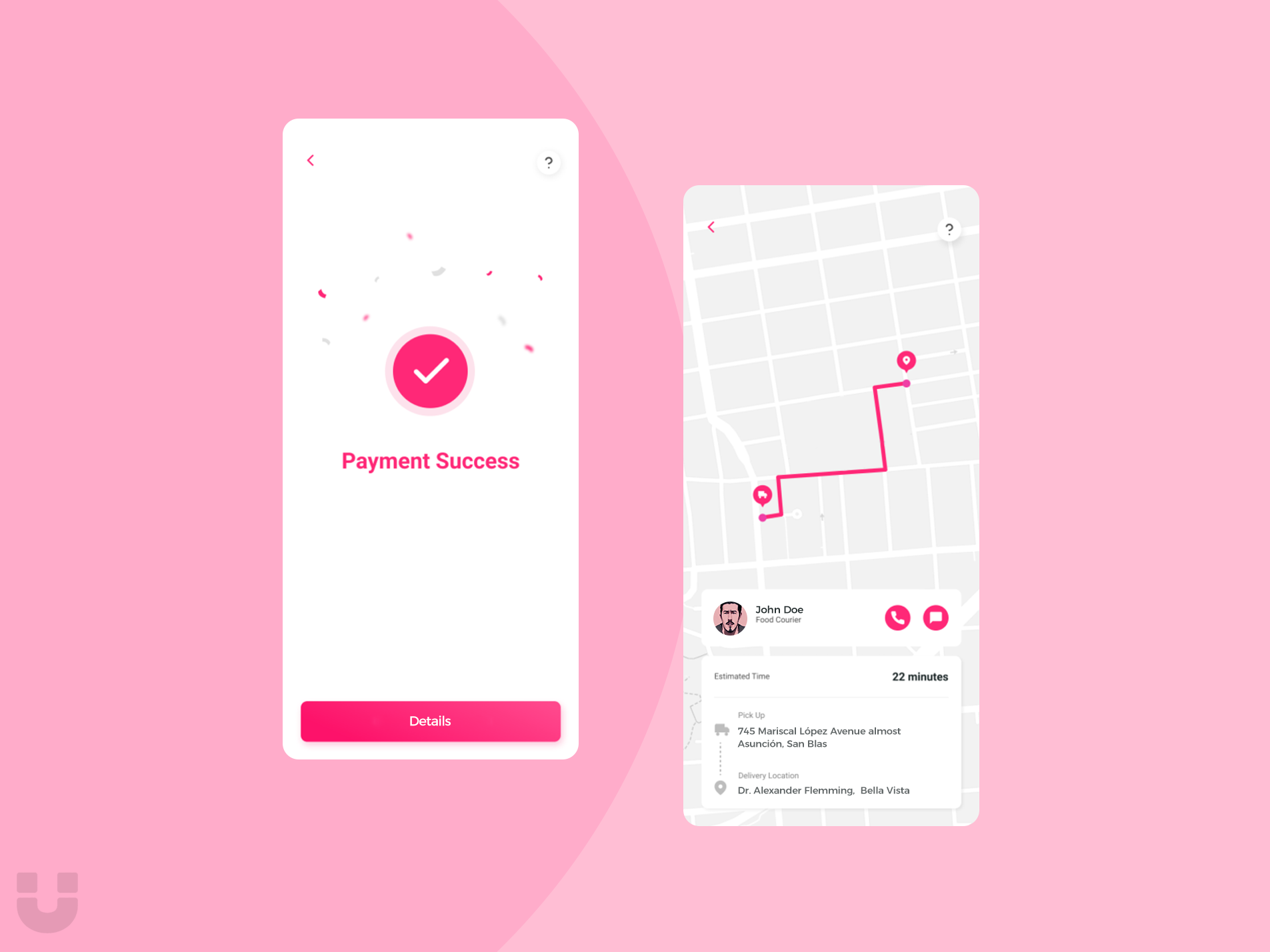 Food Courier App Concept