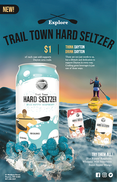 Hard Seltzer Brand Design branding graphic design photoshop poster