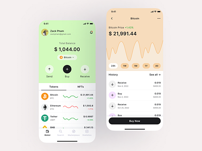 Crypto Mobile App design ui uidesign