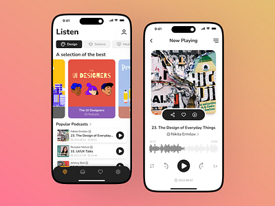 Podcast App app app design creative design mobile app podcast ui user interface ux