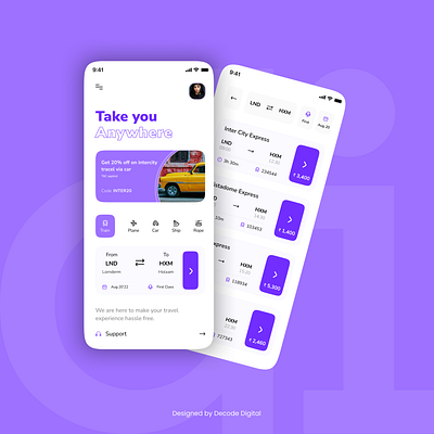 Travel Anywhere, Anytime and Anything app browse design mobile ondemand transportation travel ui ux