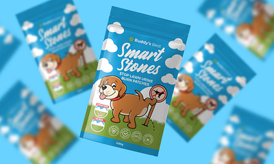 Smart Stones for Dog Packaging Design branding design dog graphic design illustration label label design packaging pet vector