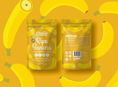 Snack Packaging Design banana branding design graphic design illustration label label design packaging snack vector