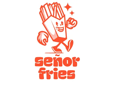 SEÑOR FRIES design diseño de logo diseño plano illustration logo logo logodesign design logodesign design brand marca tipografía ui