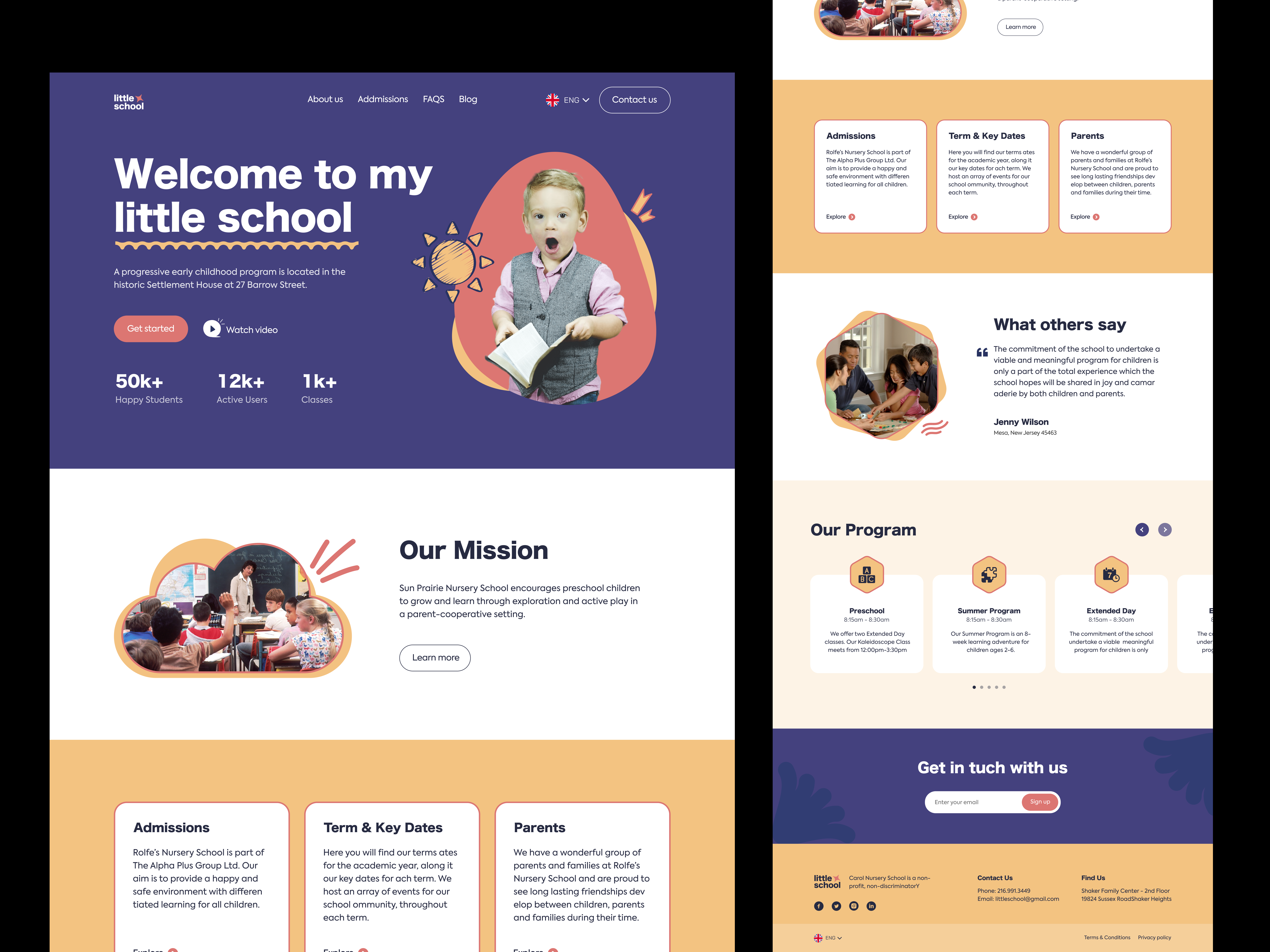 Example of Custom Landing Page Design UI/UX Focused