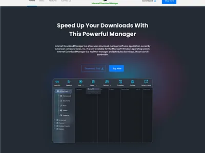 SaaS Landing Page Design Idea for Internet Download Manager branding creative design design figma graphic design idea idm landignpage landing page saaslandingpage ui uiux