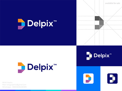 Delpix Logo Concept Design a b c d e f g h i j k l m n o p b c f h i j k m p q r u v w y z brand brand identity branding d logo graphic design icon identity letter mark monogram logo logo design logo inspirations logo mark logodesign logos logotype mark modern logo vector