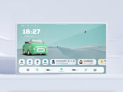 HMI Vehicle Concept Design (day/night)BYD/TESLA/NIO/XPENG 3d animation art byd car design driving graphic design hmi nio ui ux xiaopeng