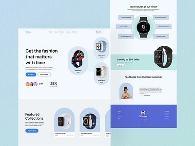 Smart Watch Landing Page apple watch apple watch ui creative landing daily ui e commerce gadget landing page minimal product design product landing page shop shop landing page smart watch ui design watch watch landing page watch shop web design website website design