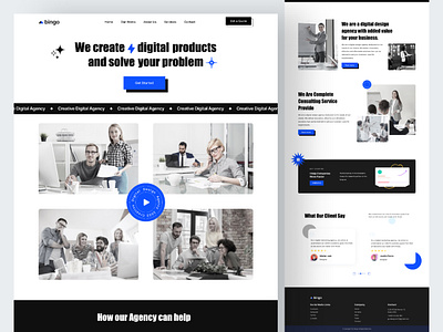 Digital Agency Website Landing Page agency company creative creative agency design development digital agency landing page marketing marketing agency trending ui ux webdesign website