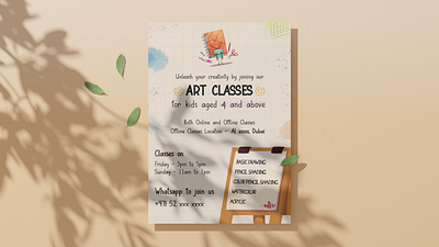 Flyers/Posters art class art classes branding digital posters figma flyer design flyers illustration posters print design