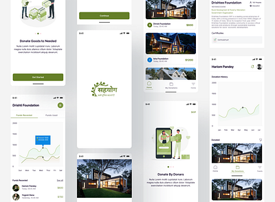 Sahyog | Donation App android app design design illustration productdesign ui uidesign uiux user ux design website design