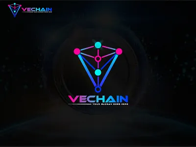 VeChain Logo| Crypto Logo| Branding| Letter Logo| round