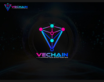 VeChain Logo| Crypto Logo| Branding| Letter Logo| round