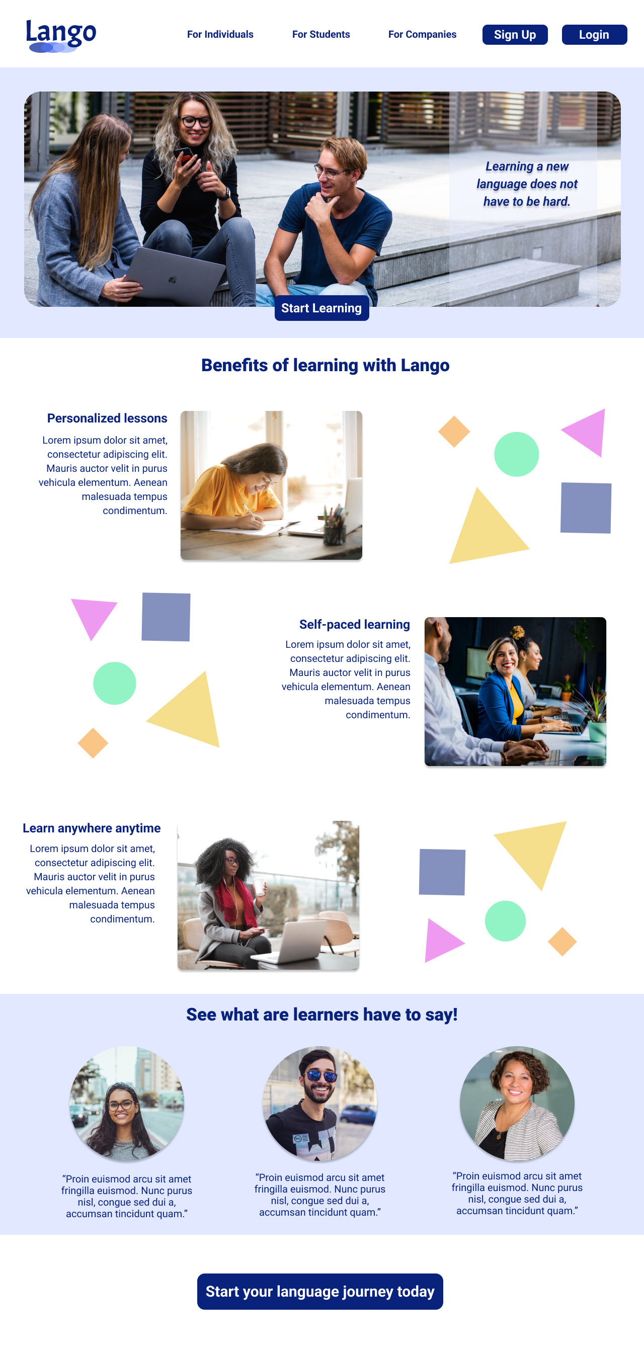 Example of Day 03: Landing Page
