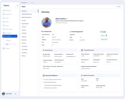 DSpace - User Summary View app branding design graphic design typography ui ux web webapp website