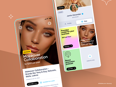 Influencer Gig - Pairy App by Divan Raj on Dribbble