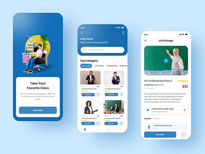 E-learning - Education Mobile App app design clean design e learning educare education edutech learning management system learning platform mobile app mobile app design trending ui design uiux