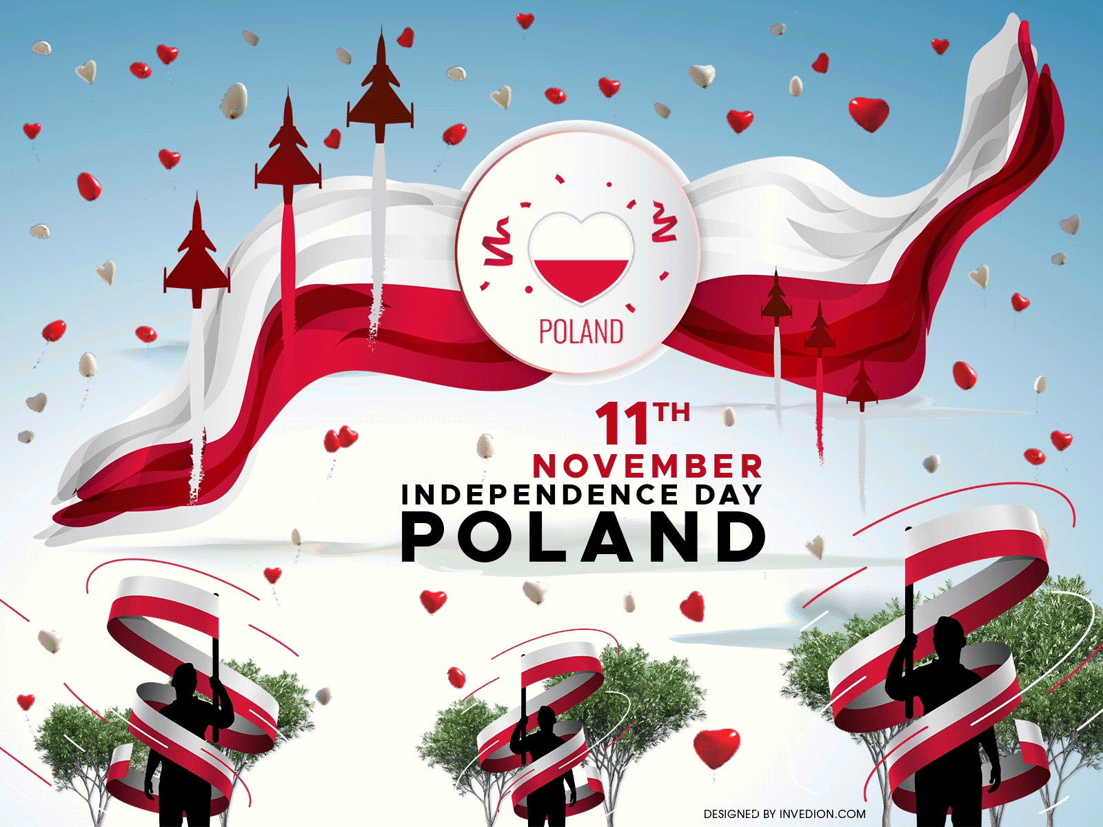 Poland Independence Day November 11 2022 animation blessing branding design family flag freedom heart holiday home homeland illustration independence day life logo november 11 patriotism poland polish flag vector