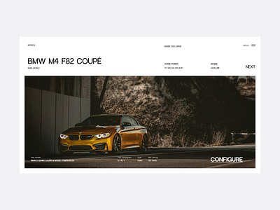 BMW - M4F82 - Car website bmw car website clean landing page luxury minimal modern ui userexperience userinterface ux web web design