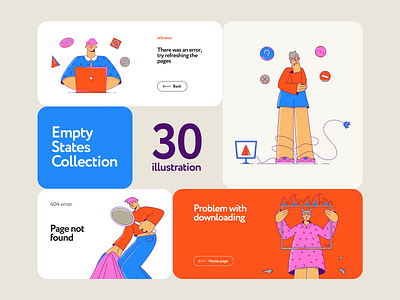 Ponchy 404 character empty error figma illustration illustrations illustrator page state vector