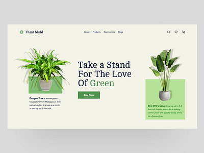 Plant MoM design flower landing page landing page plant ui ui ux ux design website