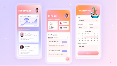 Design Concept for Time Off App app bootcamp design ui ux