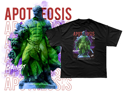 T-Shirt Design for Apotheosis Clothing an elevated lifestyle apparel design clothing brand designer colored grunge design edgy designs graphic design illustration luxury streetwear professional tshirt designer sculpture design streetwear style streetwear tshirt t shirt design them against us tshirt