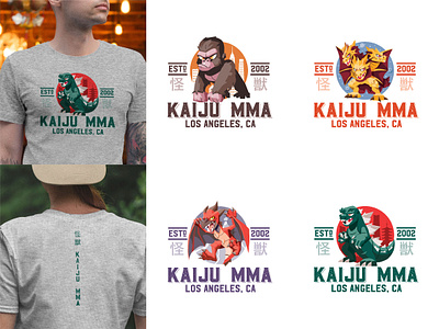 Kaiju MMA T-Shirts graphic design illustration logo t shirt