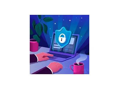 Cyber Security cyber security flat illustration illustrator it office vector vector illustration